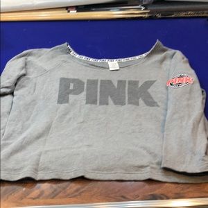 Pink sweater crop top